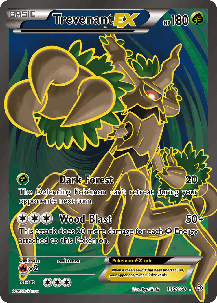 Trevenant-EX #145 from Primal Clash - Rare Ultra - Illustrated by Ryo Ueda