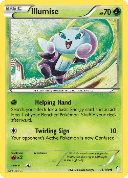 Illumise Pokémon TCG card art