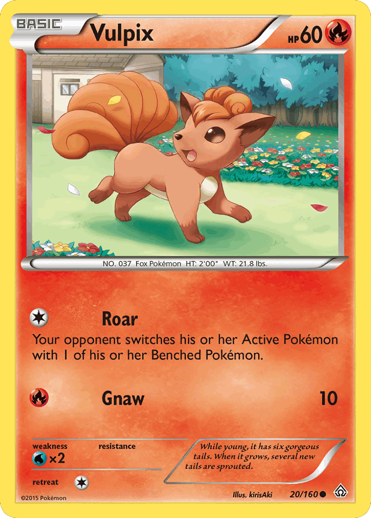 Vulpix #20 from Primal Clash - Common - Illustrated by kirisAki