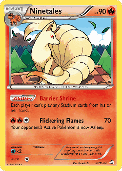 Ninetales Pokémon TCG card art