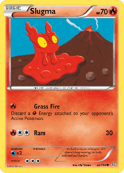 Slugma Pokémon TCG card art