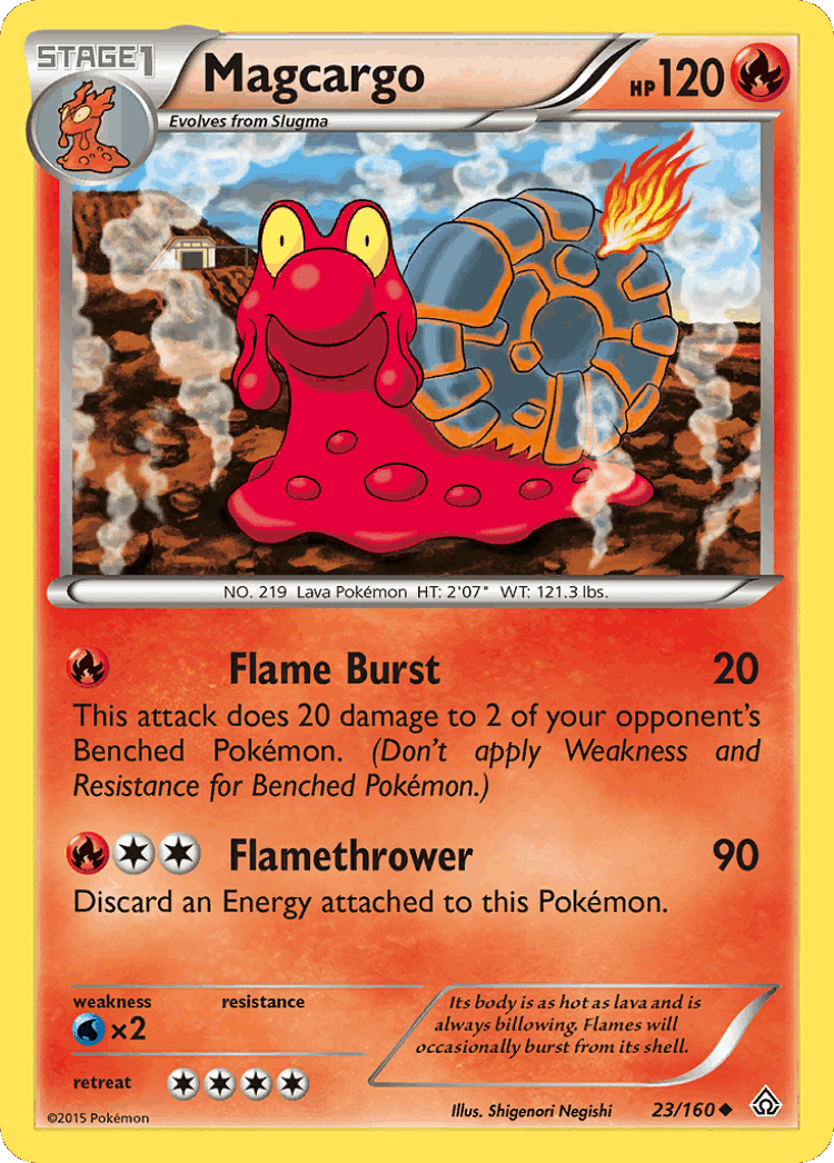Magcargo #23 from Primal Clash - Uncommon - Illustrated by Shigenori Negishi