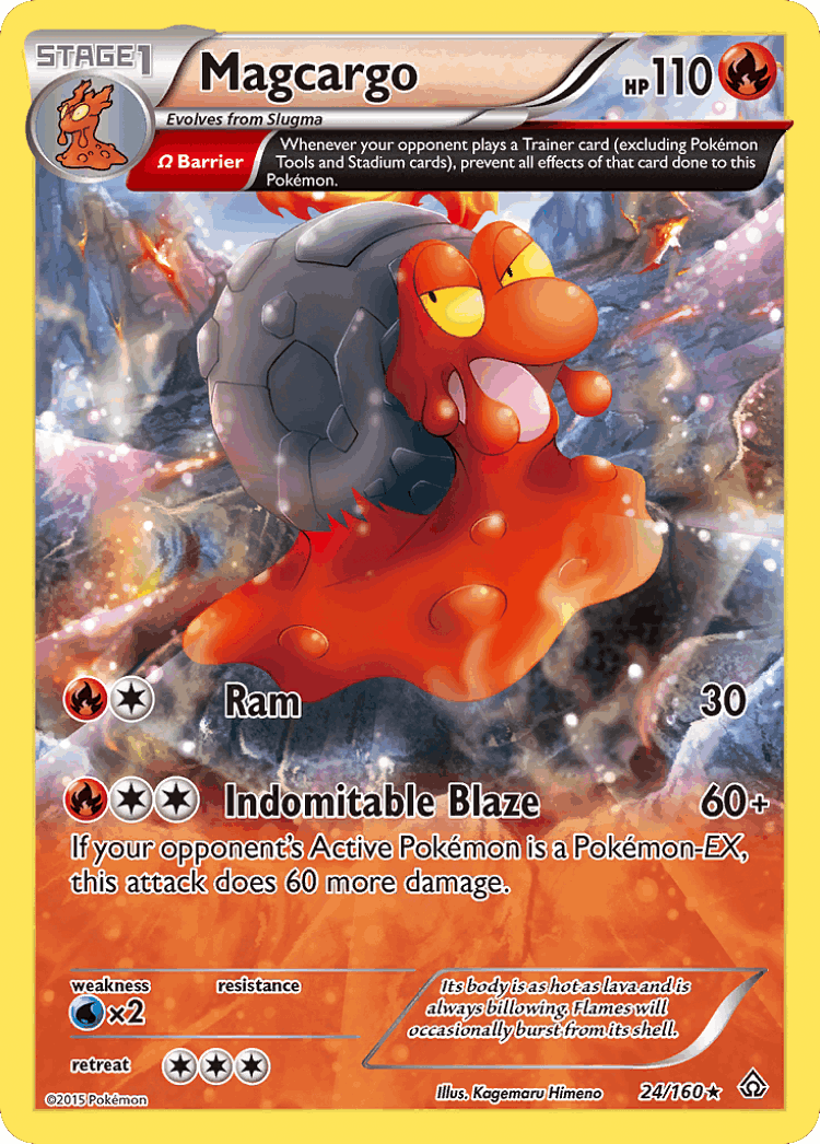 Magcargo #24 from Primal Clash - Rare - Illustrated by Kagemaru Himeno