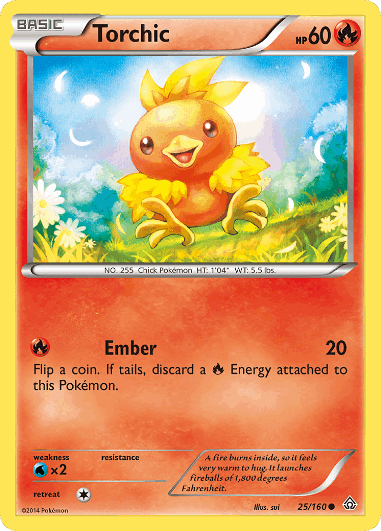 Torchic #25 from Primal Clash - Common - Illustrated by sui