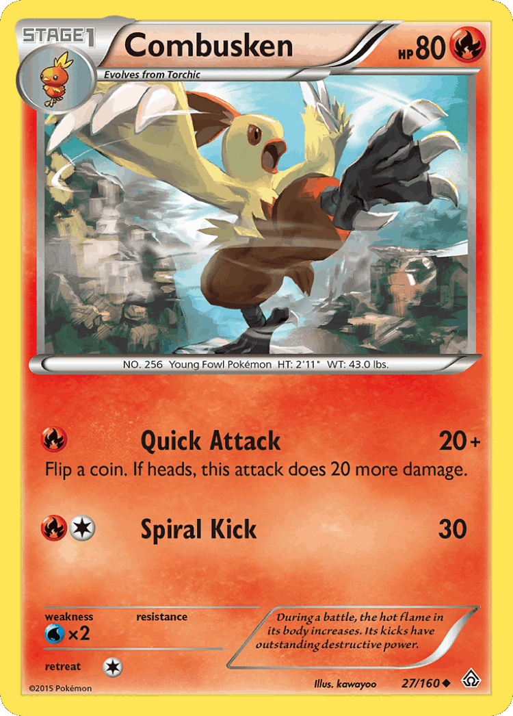 Combusken #27 from Primal Clash - Uncommon - Illustrated by kawayoo