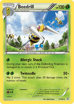 Beedrill Pokémon TCG card art