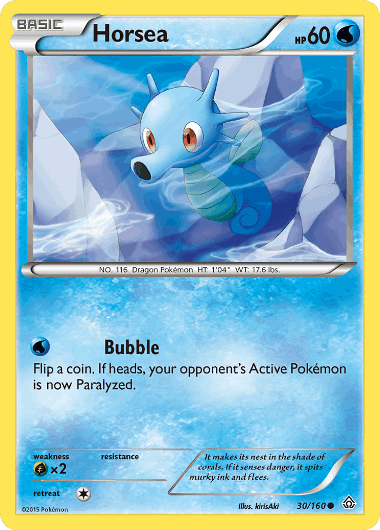 Horsea #30 from Primal Clash - Common - Illustrated by kirisAki