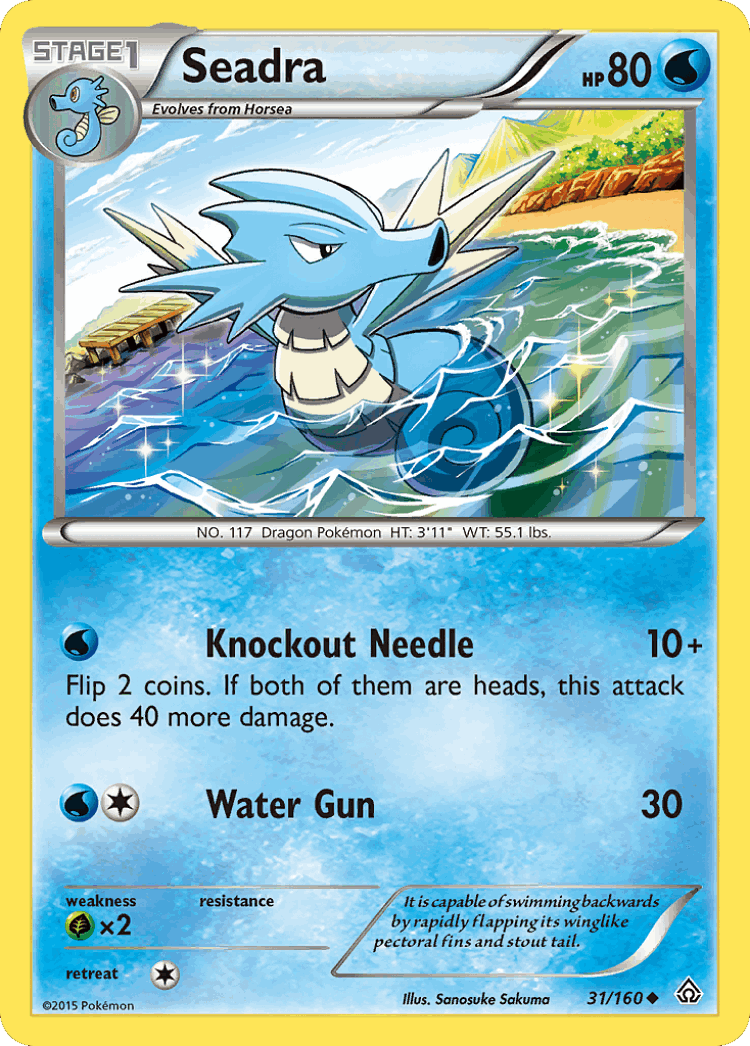 Seadra #31 from Primal Clash - Uncommon - Illustrated by Sanosuke Sakuma