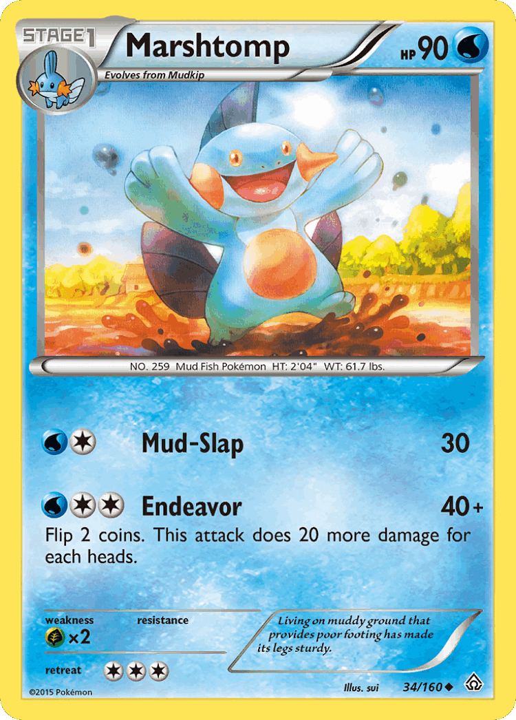 Marshtomp #34 from Primal Clash - Uncommon - Illustrated by sui