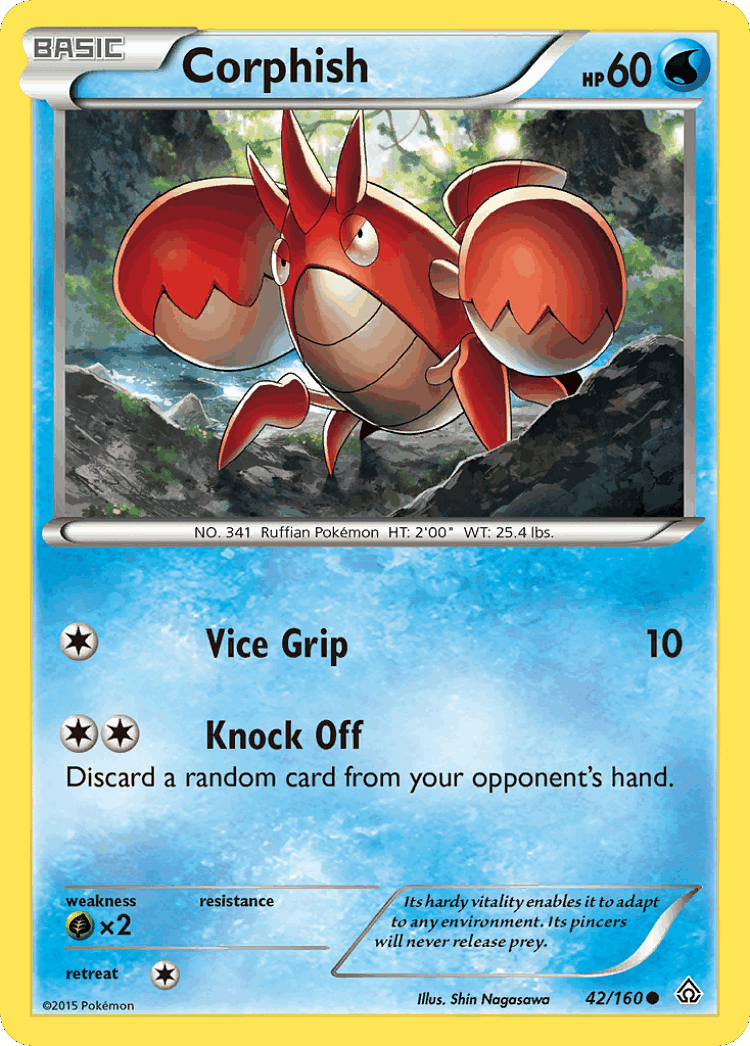 Corphish #42 from Primal Clash - Common - Illustrated by Shin Nagasawa