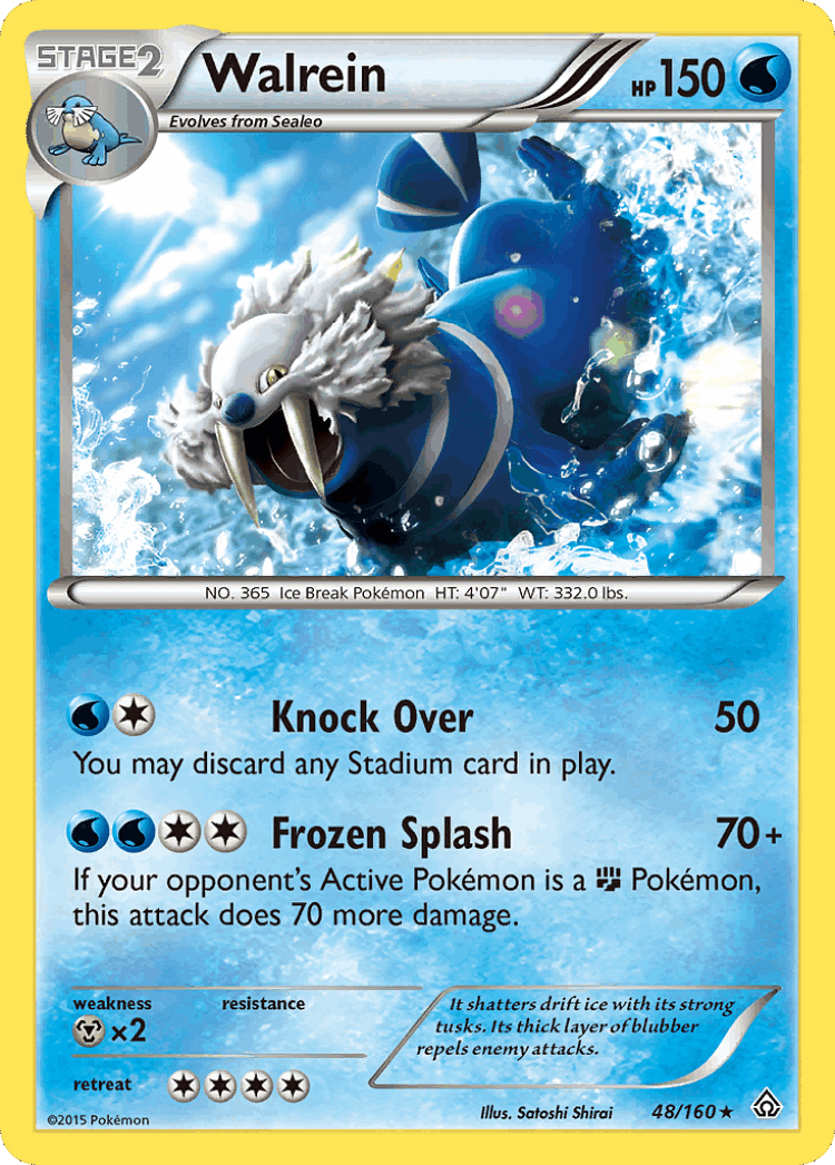 Walrein #48 from Primal Clash - Rare - Illustrated by Satoshi Shirai
