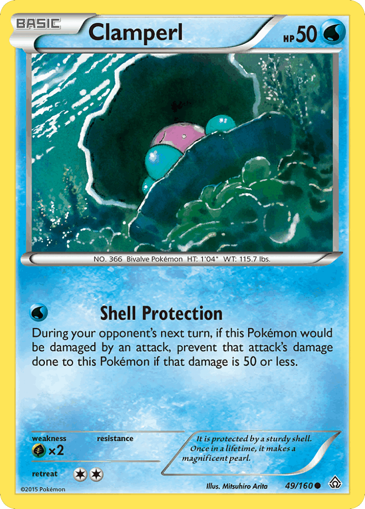 Clamperl #49 from Primal Clash - Common - Illustrated by Mitsuhiro Arita
