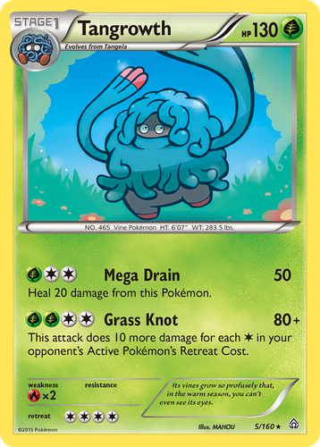 Tangrowth #5 from Primal Clash - Rare - Illustrated by MAHOU