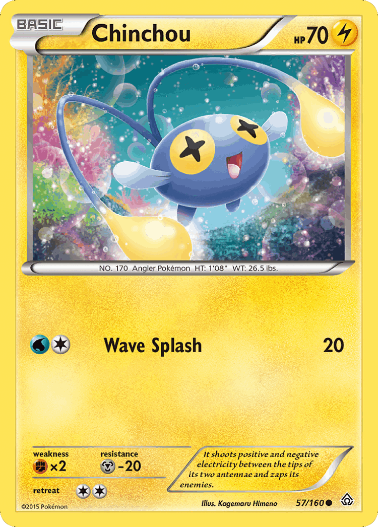 Chinchou #57 from Primal Clash - Common - Illustrated by Kagemaru Himeno