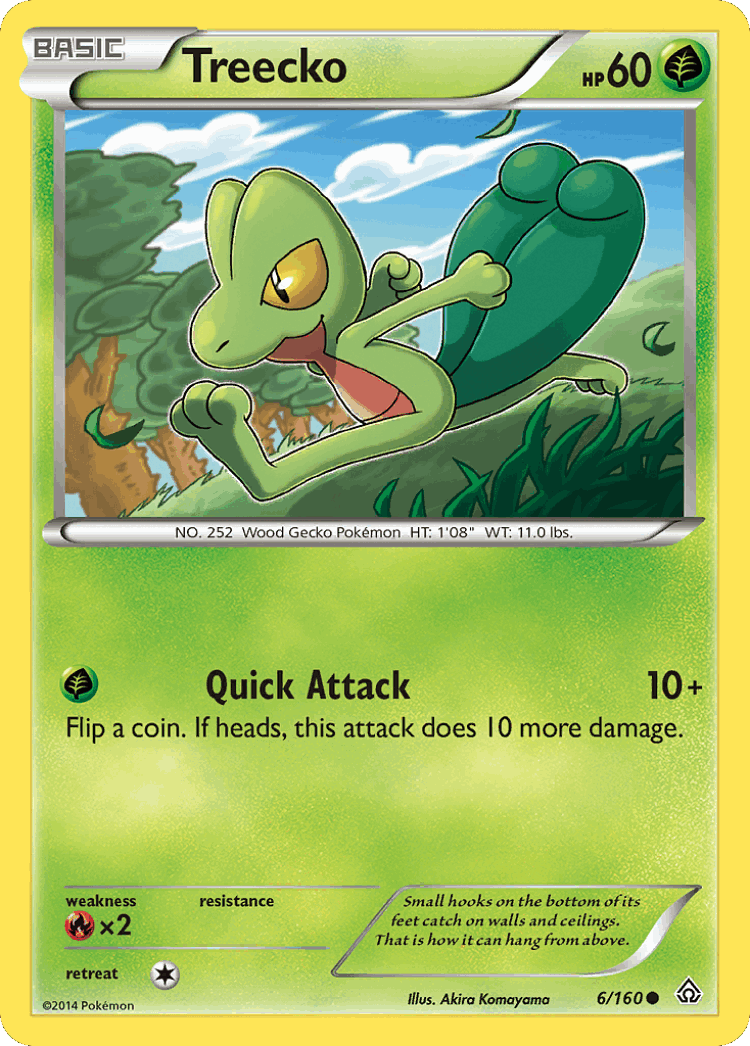 Treecko #6 from Primal Clash - Common - Illustrated by Akira Komayama