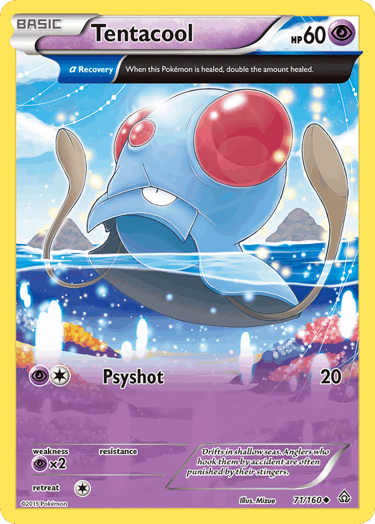 Tentacool #71 from Primal Clash - Uncommon - Illustrated by Mizue