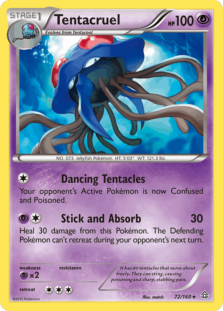 Tentacruel #72 from Primal Clash - Rare - Illustrated by match