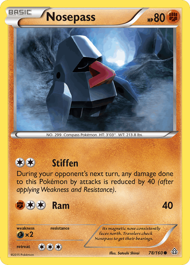 Nosepass #78 from Primal Clash - Common - Illustrated by Satoshi Shirai
