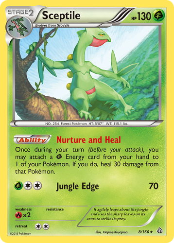 Sceptile Pokémon TCG card art