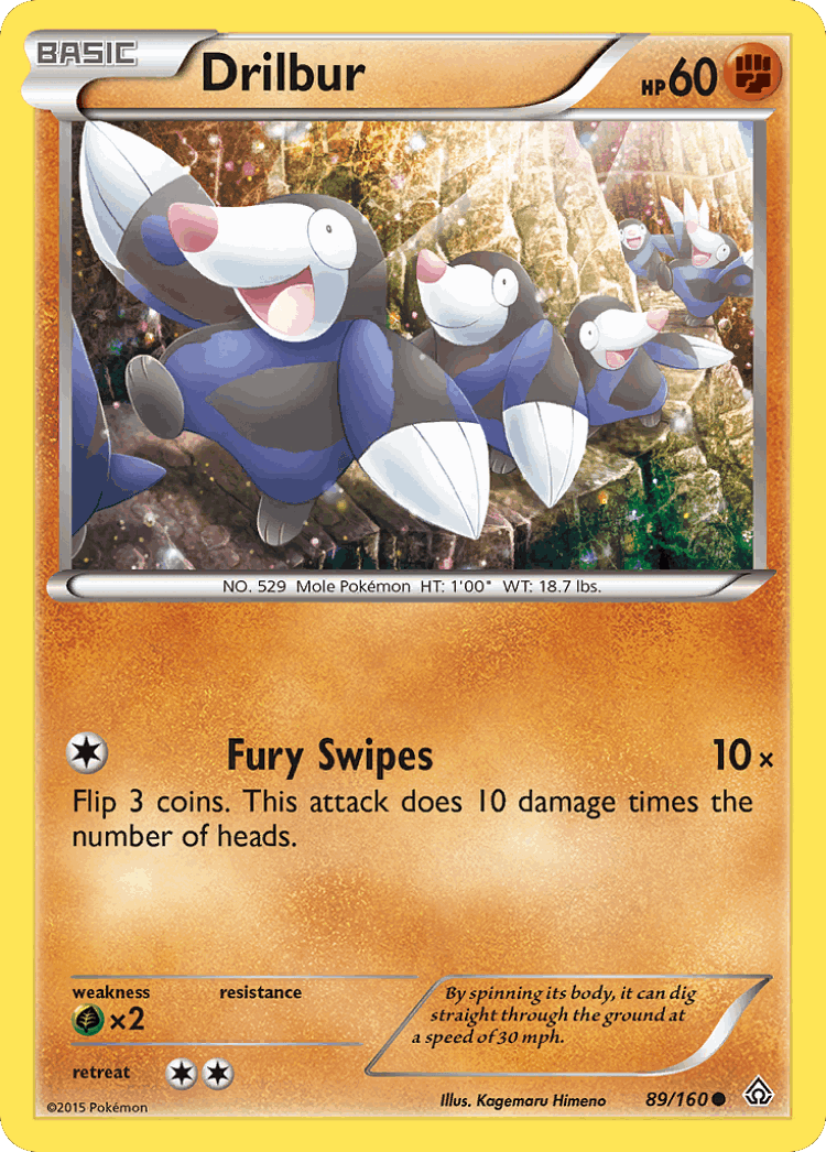 Drilbur #89 from Primal Clash - Common - Illustrated by Kagemaru Himeno