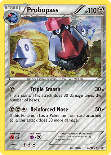 Probopass #95 from Primal Clash - Rare - Illustrated by TOKIYA