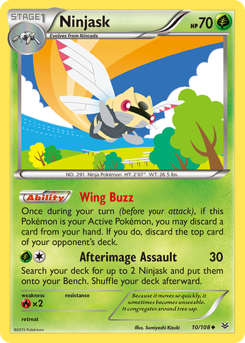 Ninjask Pokémon TCG card art