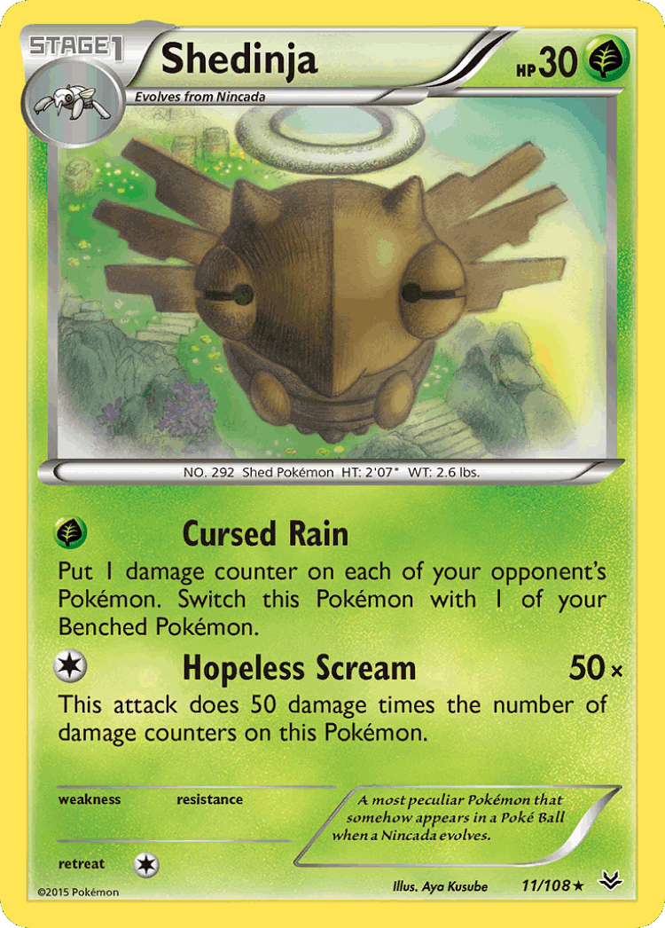 Shedinja #11 from Roaring Skies - Rare - Illustrated by Aya Kusube