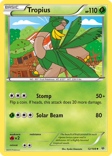 Tropius Pokémon TCG card art