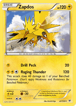 Zapdos Pokémon TCG card art