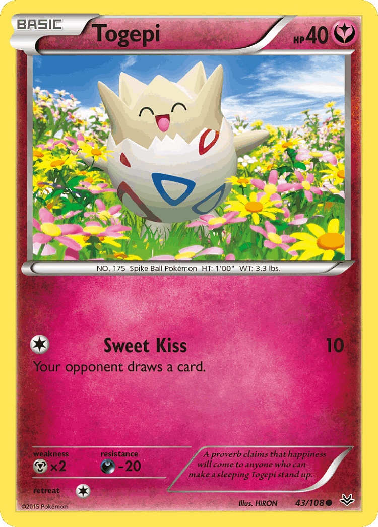 Togepi #43 from Roaring Skies - Common - Illustrated by HiRON