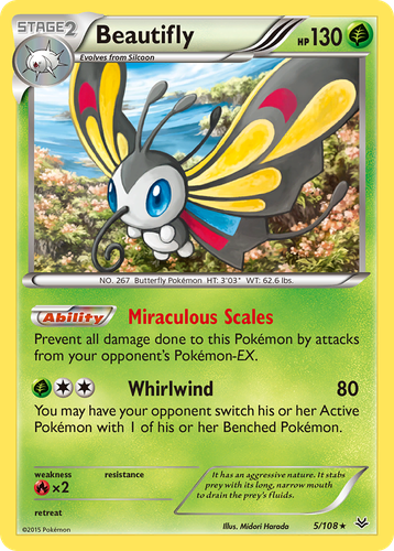 Beautifly Pokémon TCG card art