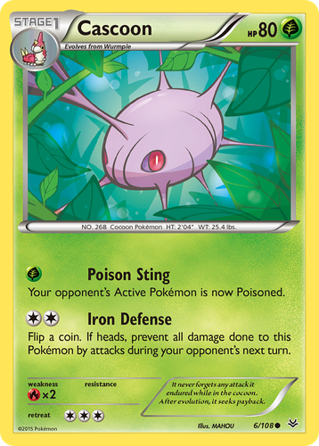 Cascoon Pokémon TCG card art