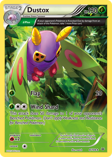 Dustox Pokémon TCG card art