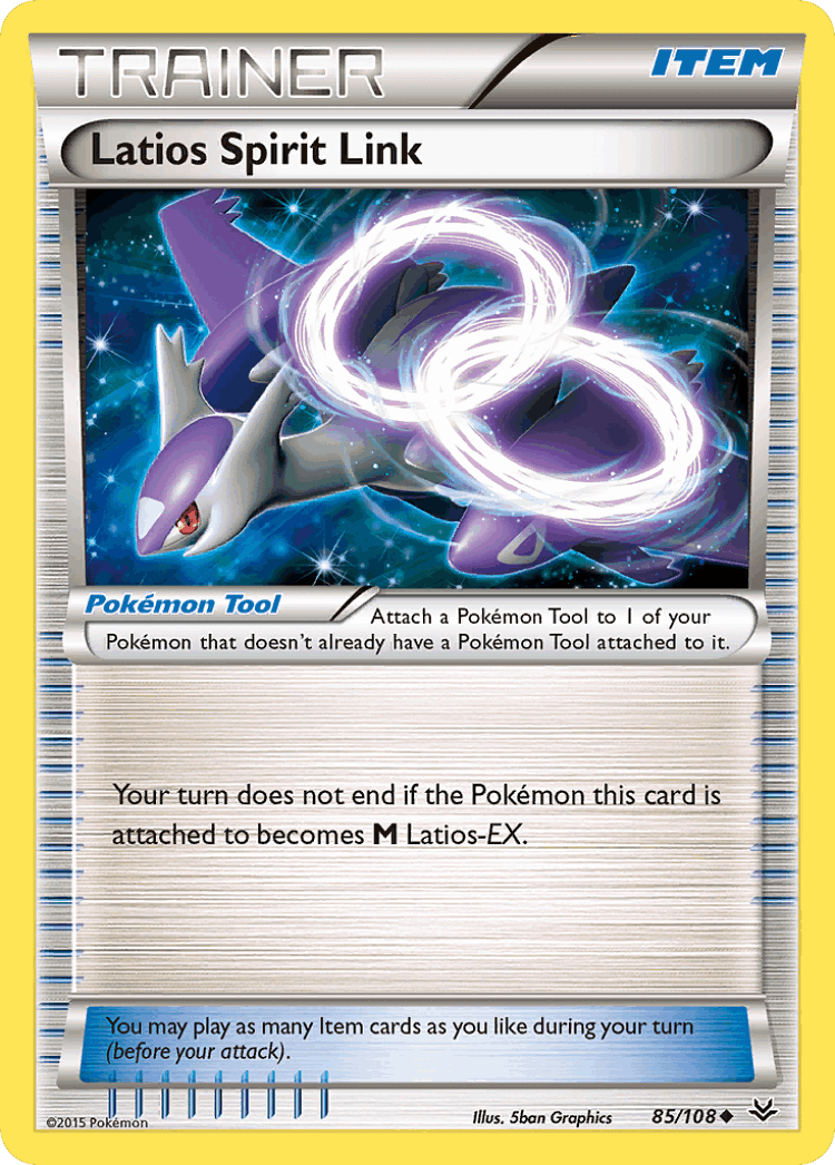 Latios Spirit Link #85 from Roaring Skies - Uncommon - Illustrated by 5ban Graphics