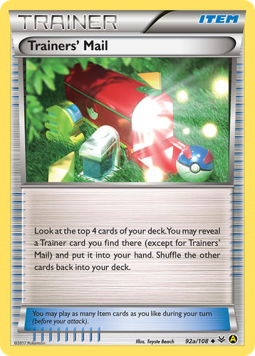 Trainers' Mail #92 from Roaring Skies - Uncommon - Illustrated by Toyste Beach