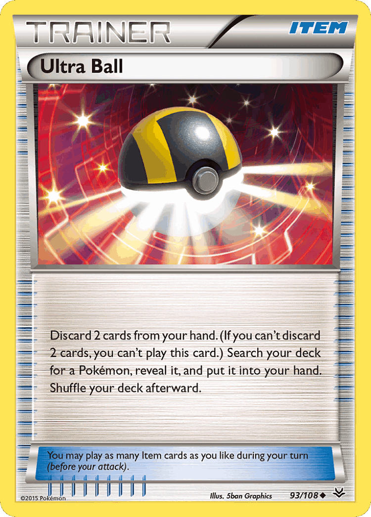 Ultra Ball #93 from Roaring Skies - Uncommon - Illustrated by 5ban Graphics