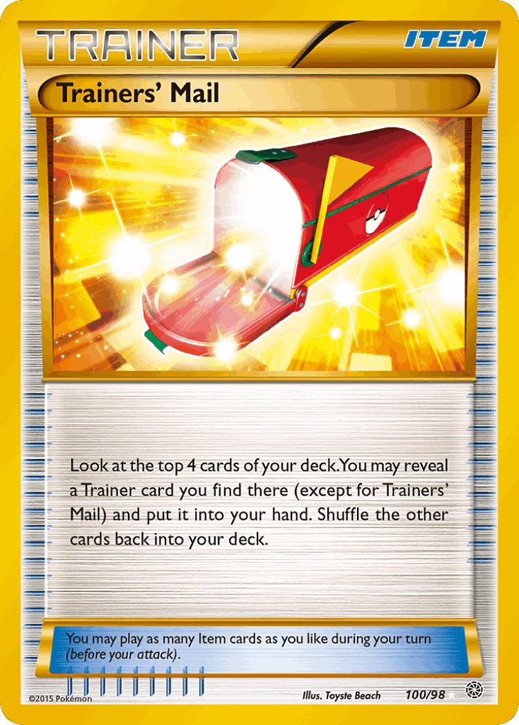 Trainers' Mail #100 from Ancient Origins - Rare Secret - Illustrated by Toyste Beach