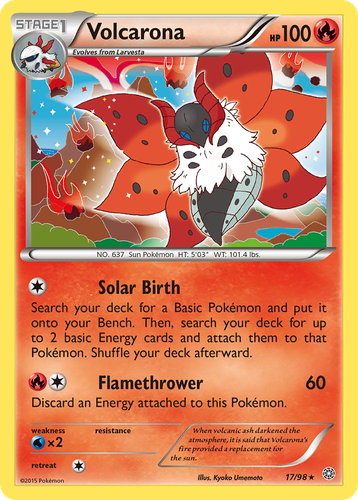 Volcarona Pokémon TCG card art