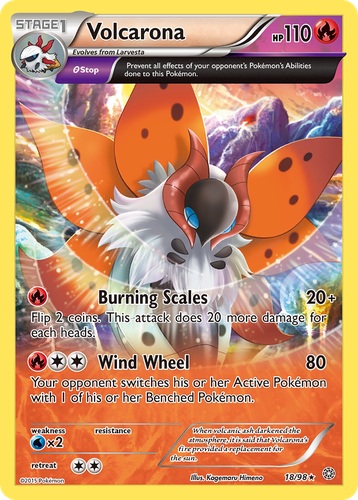 Volcarona Pokémon TCG card art