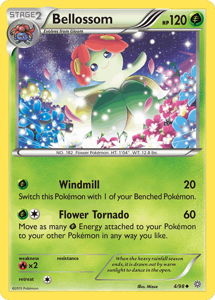 Bellossom #4 from Ancient Origins - Uncommon - Illustrated by Mizue