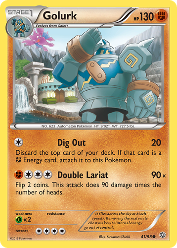 Golurk #41 from Ancient Origins - Common - Illustrated by Suwama Chiaki