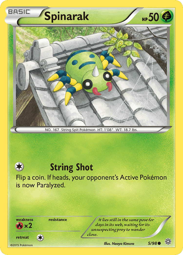 Spinarak #5 from Ancient Origins - Common - Illustrated by Naoyo Kimura