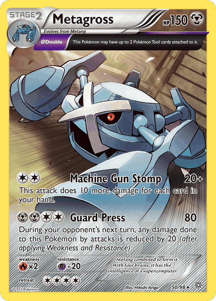 Metagross #50 from Ancient Origins - Rare - Illustrated by Hitoshi Ariga
