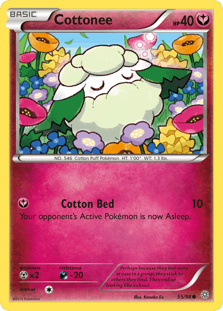 Cottonee #55 from Ancient Origins - Common - Illustrated by Kanako Eo
