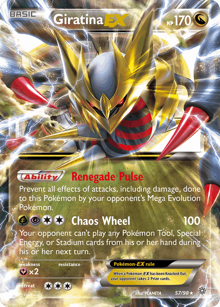 Giratina-EX #57 from Ancient Origins - Rare Holo EX - Illustrated by PLANETA