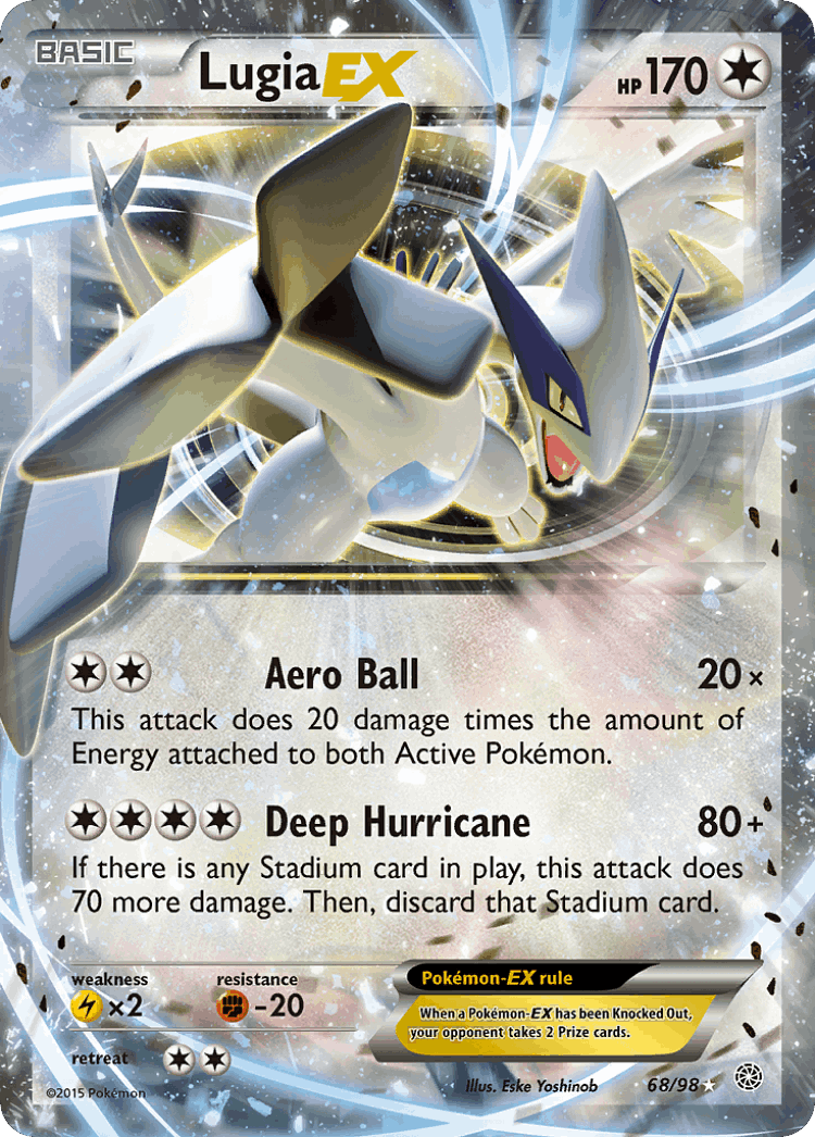 Lugia-EX #68 from Ancient Origins - Rare Holo EX - Illustrated by Eske Yoshinob