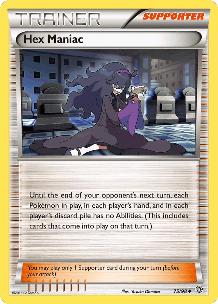 Hex Maniac #75 from Ancient Origins - Uncommon - Illustrated by Yusuke Ohmura