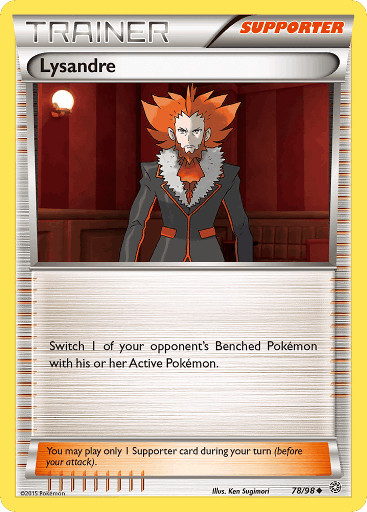 Lysandre #78 from Ancient Origins - Uncommon - Illustrated by Ken Sugimori