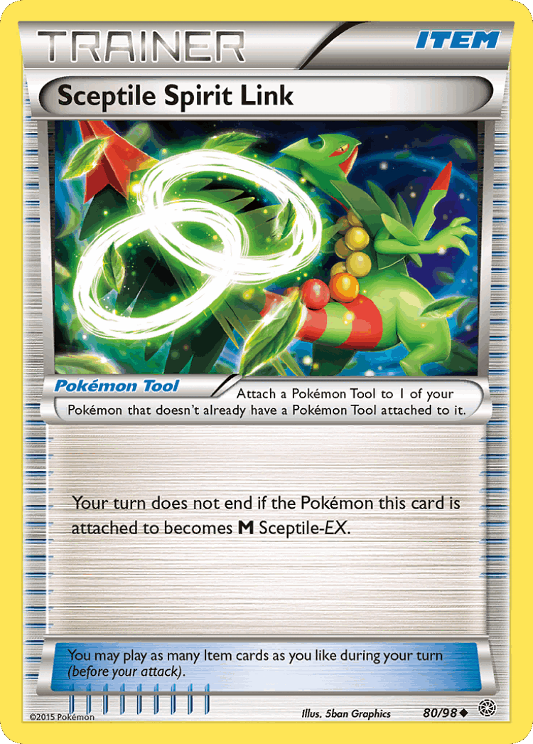 Sceptile Spirit Link #80 from Ancient Origins - Uncommon - Illustrated by 5ban Graphics