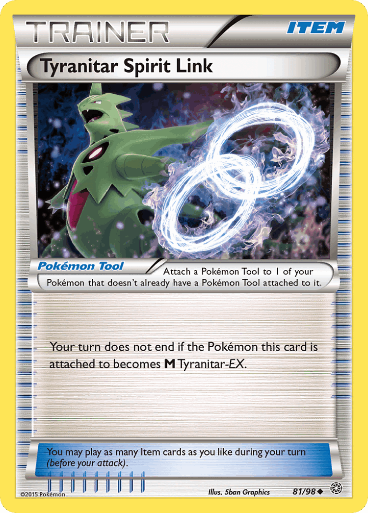 Tyranitar Spirit Link #81 from Ancient Origins - Uncommon - Illustrated by 5ban Graphics